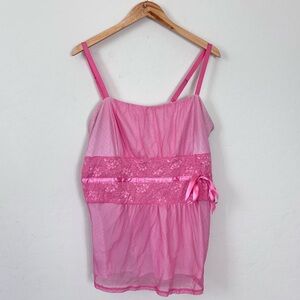 Vintage Y2K Floral Lace Bow Top Fairy Grunge Coquette Balletcore Cottagecore